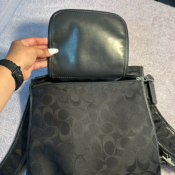 Coach Black Backpack Sleek Minimalist Design - Picture 7 of 14